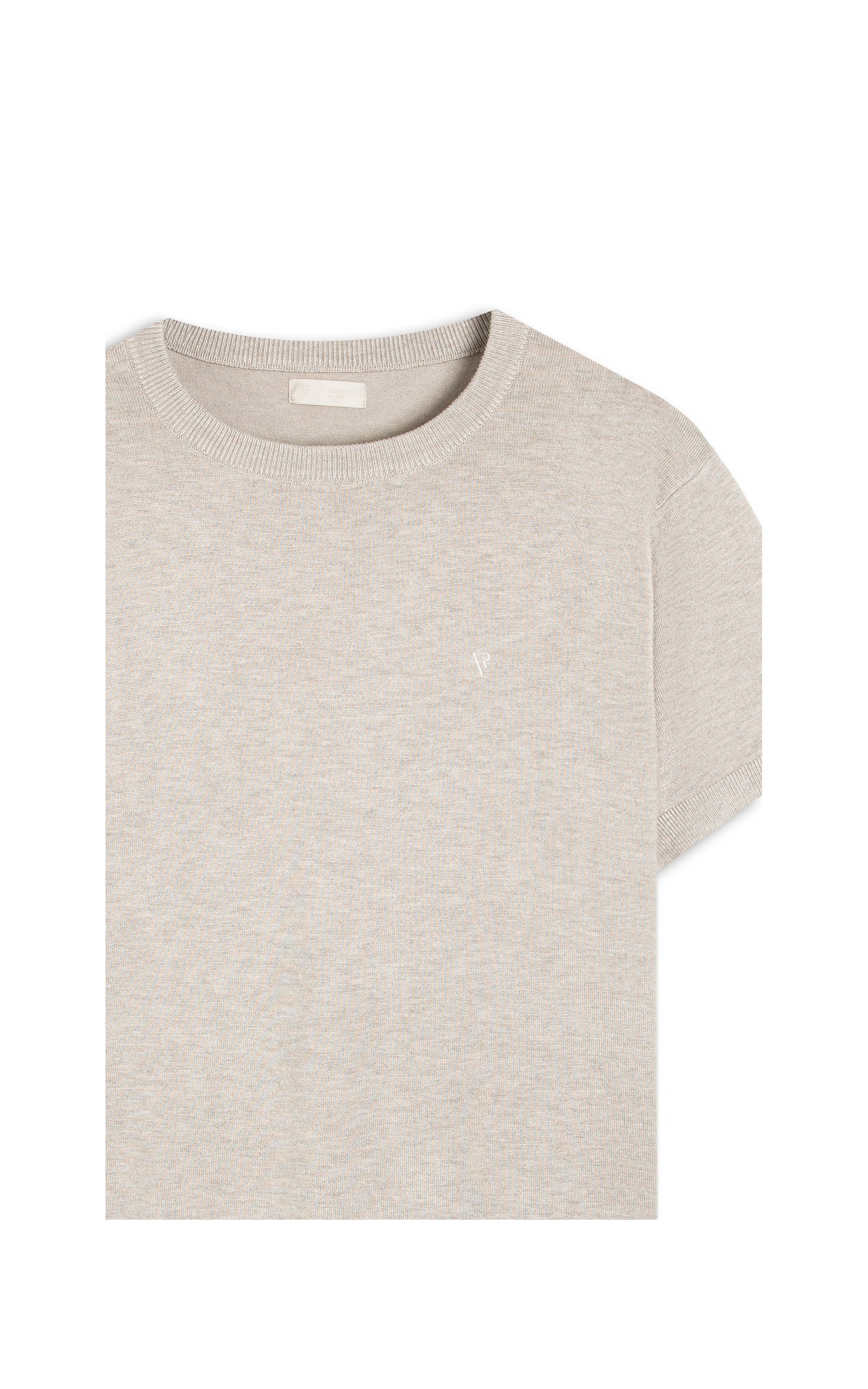 T-Shirt Tricot Basic Cinza Claro