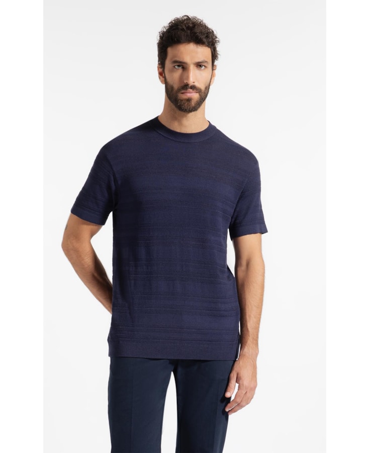 T-Shirt Tricot Freddo Listrado Dark Navy