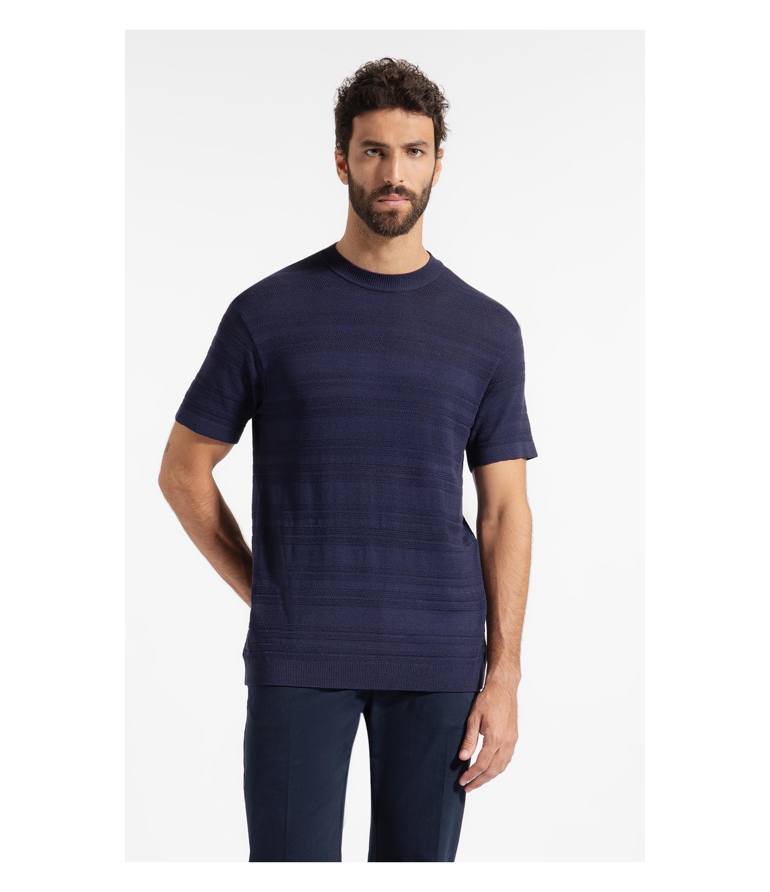 T-Shirt Tricot Freddo Listrado Dark Navy