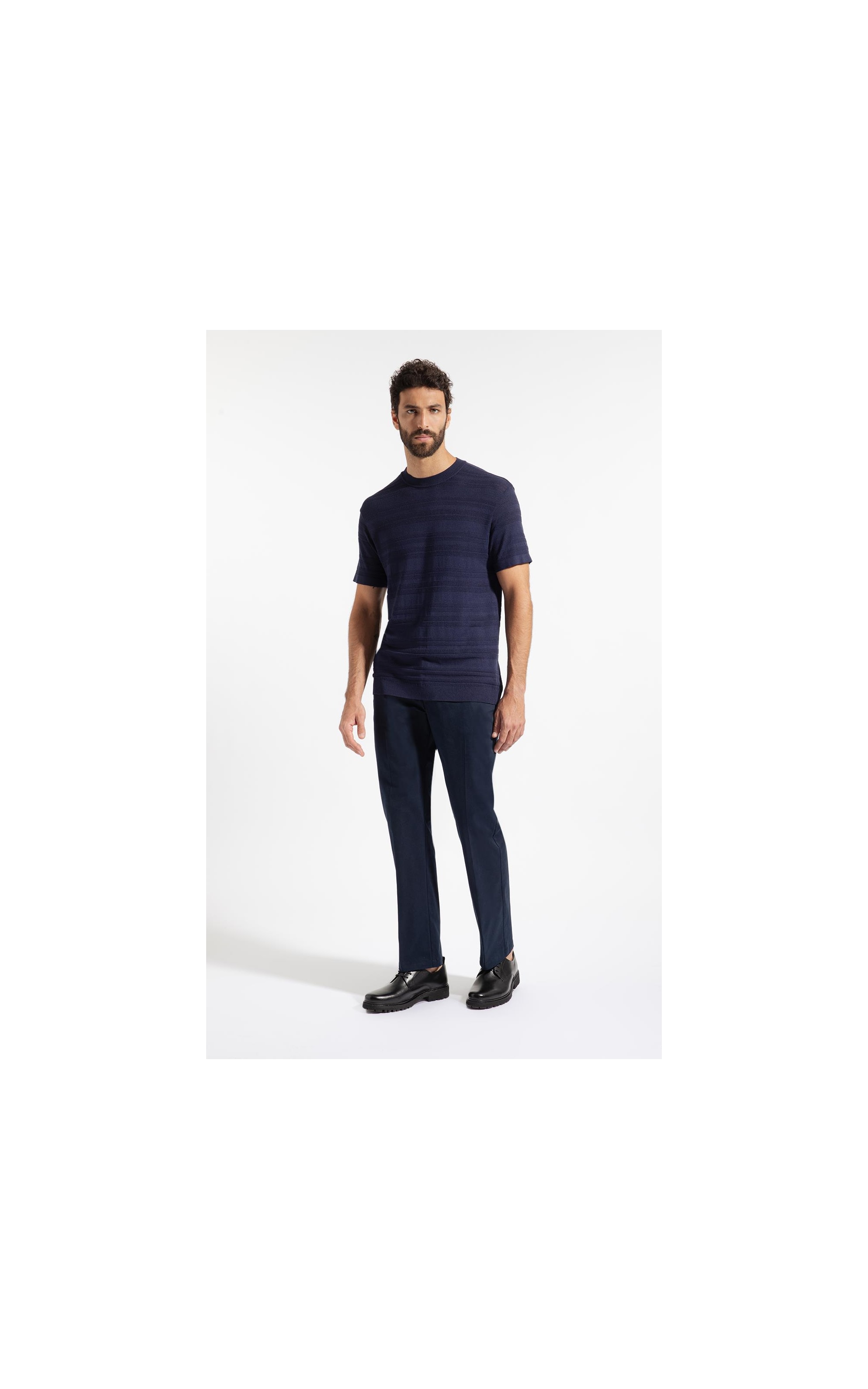 T-Shirt Tricot Freddo Listrado Dark Navy