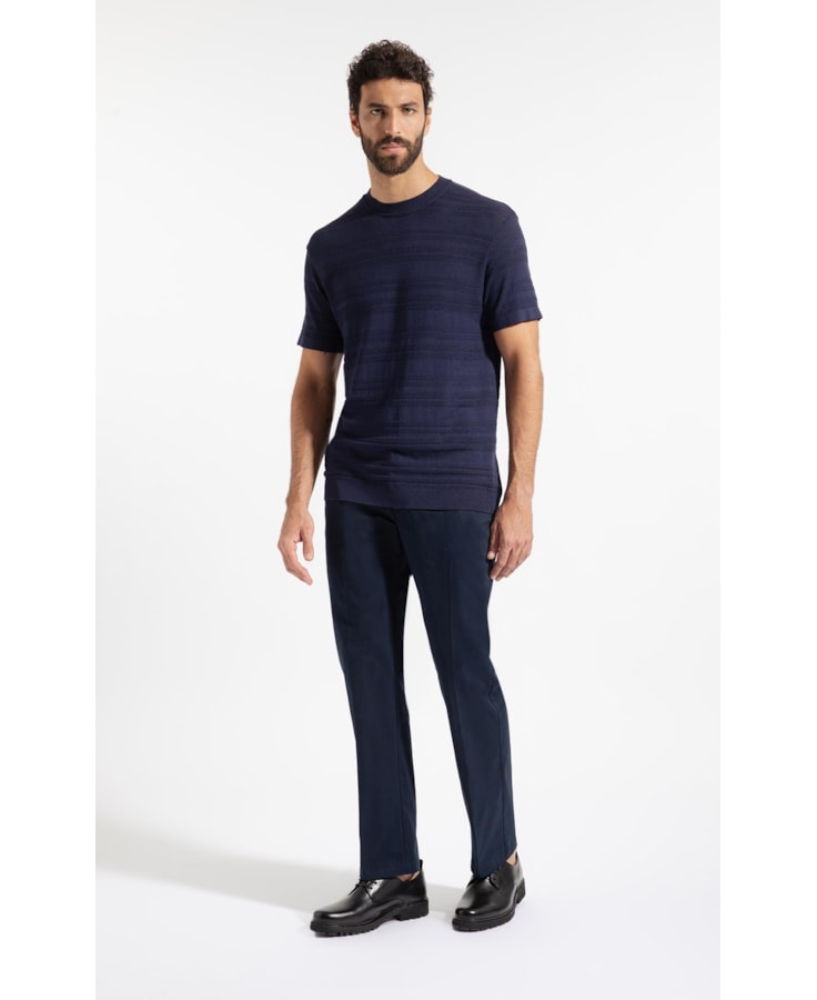 T-Shirt Tricot Freddo Listrado Dark Navy