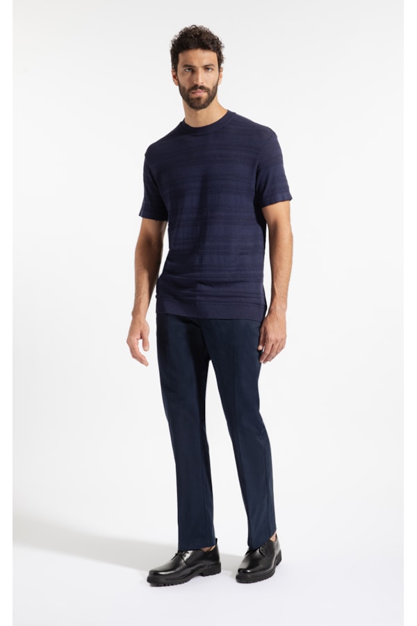 T-Shirt Tricot Freddo Listrado Dark Navy