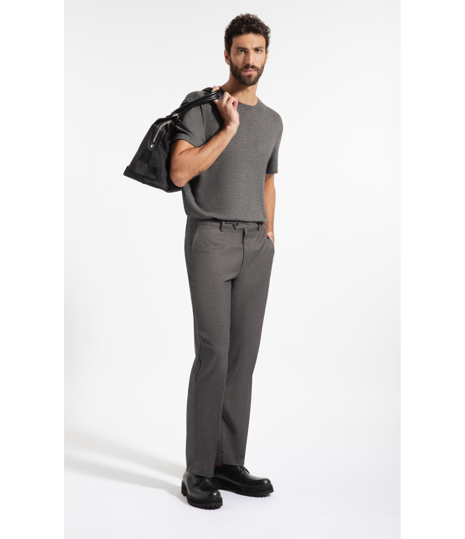 T-Shirt Tricot Soft Chumbo Mescla