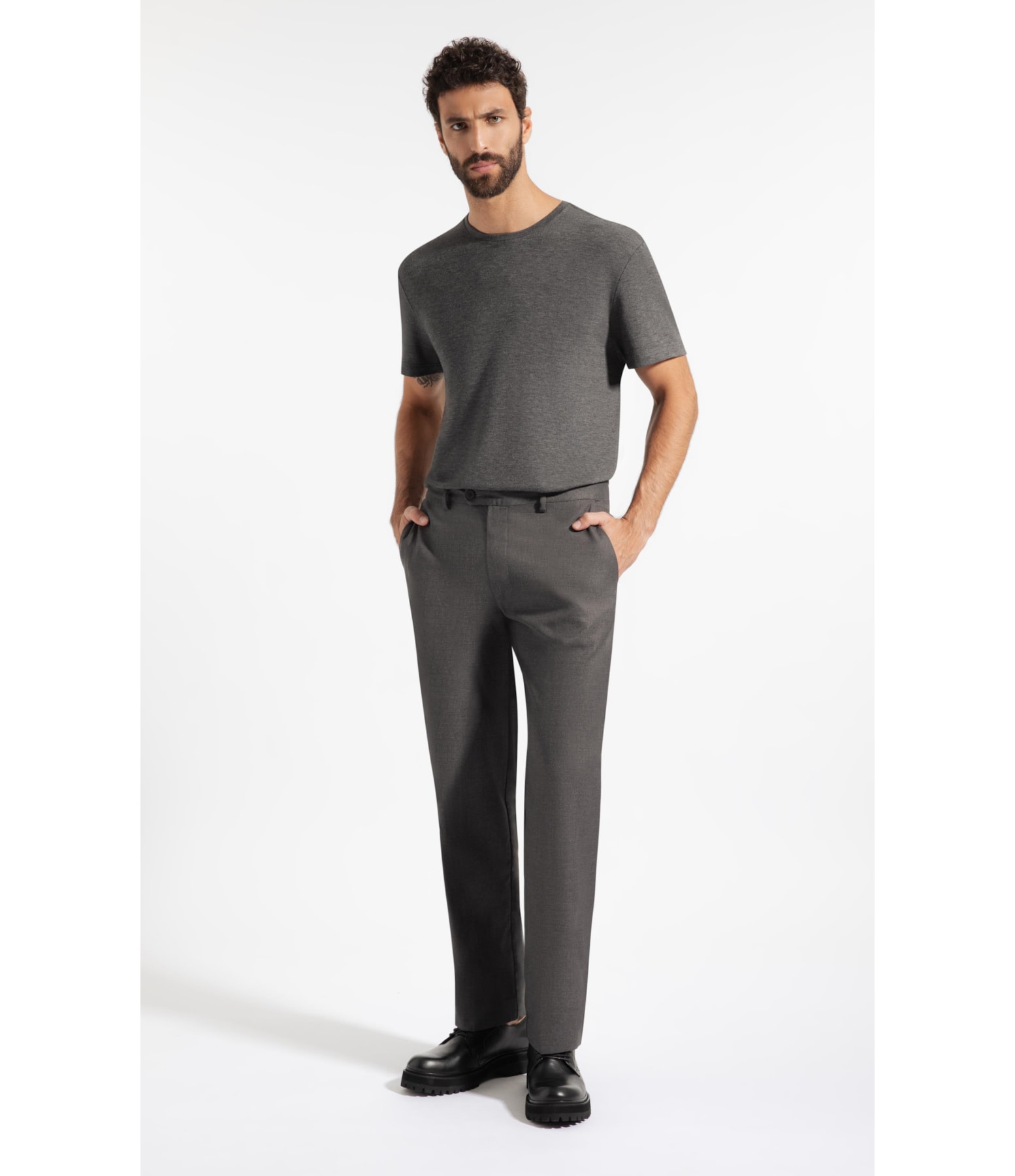 T-Shirt Tricot Soft Chumbo Mescla
