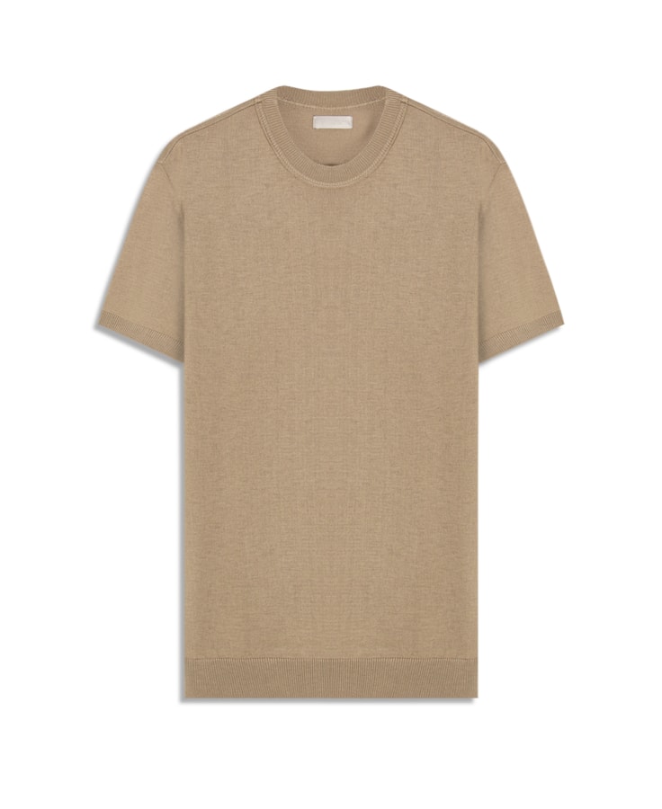 T-Shirt Tricot Visco Mescla Caqui