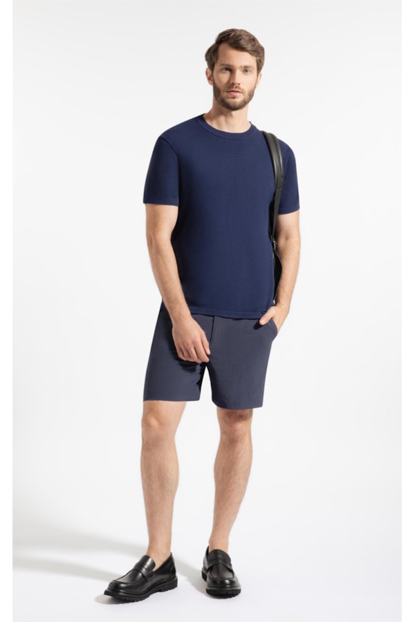 T-Shirt Trioct Gola Redonda Marinho