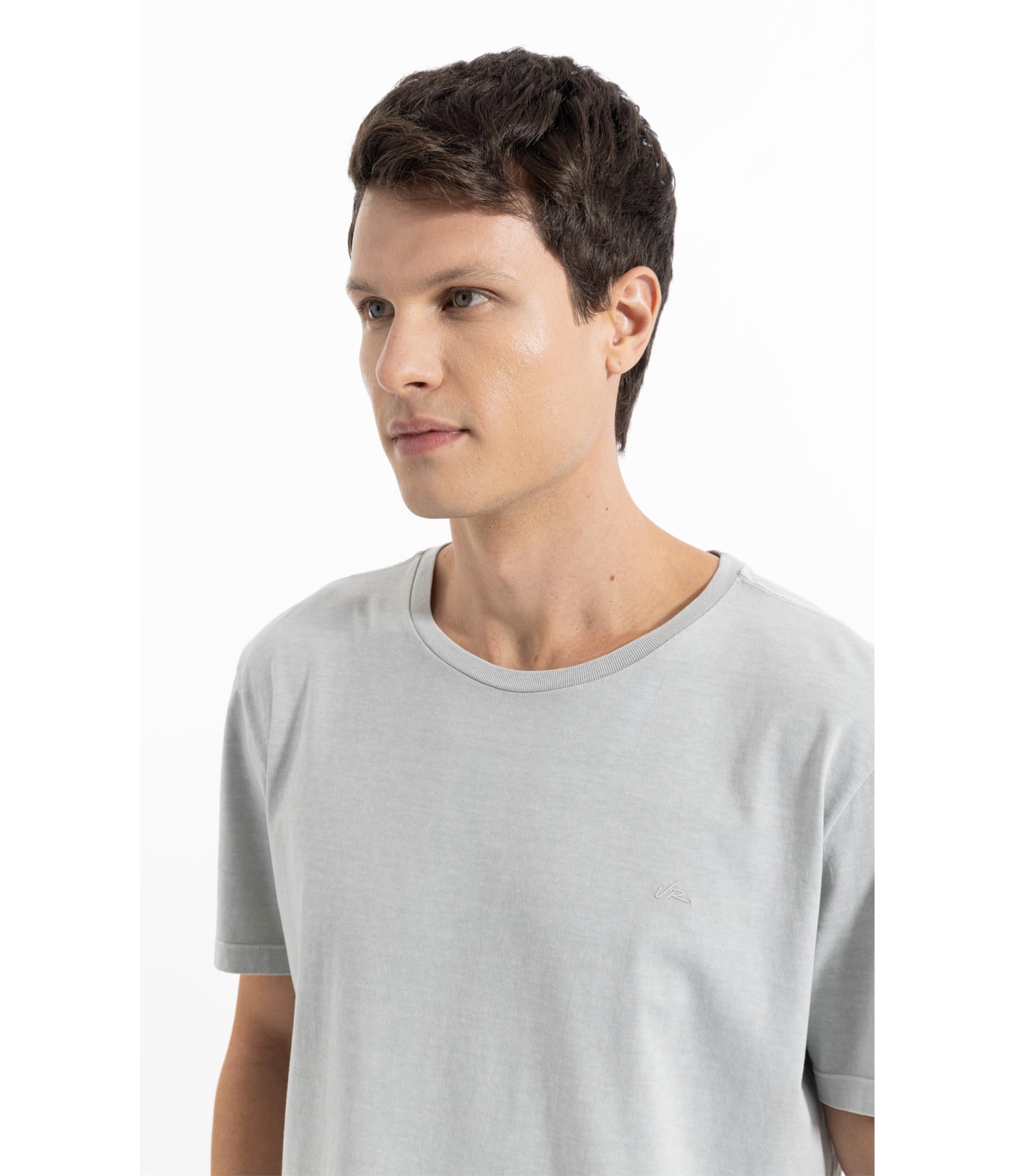 T-Shirt Washed Prata                                   