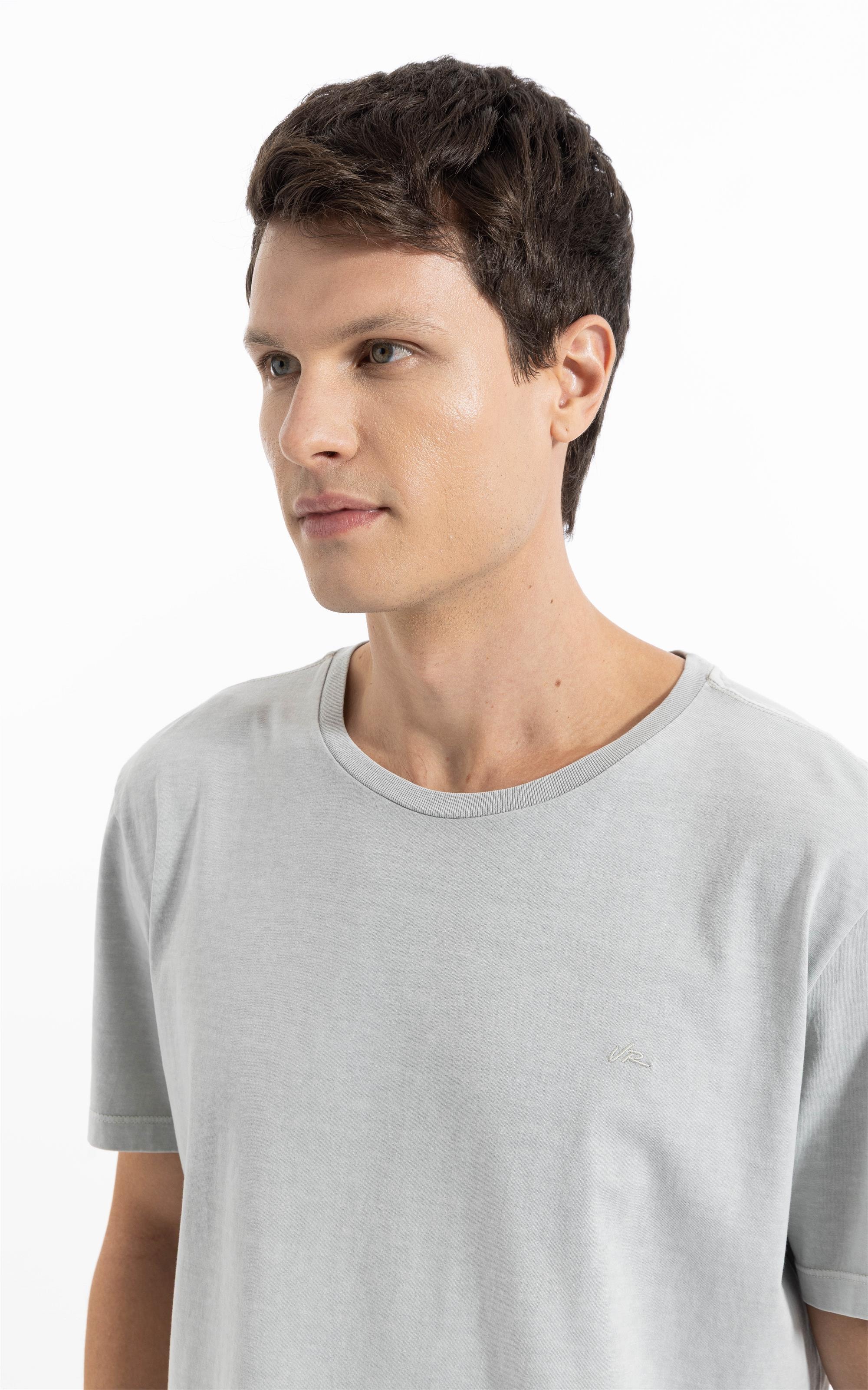 T-Shirt Washed Prata                                   