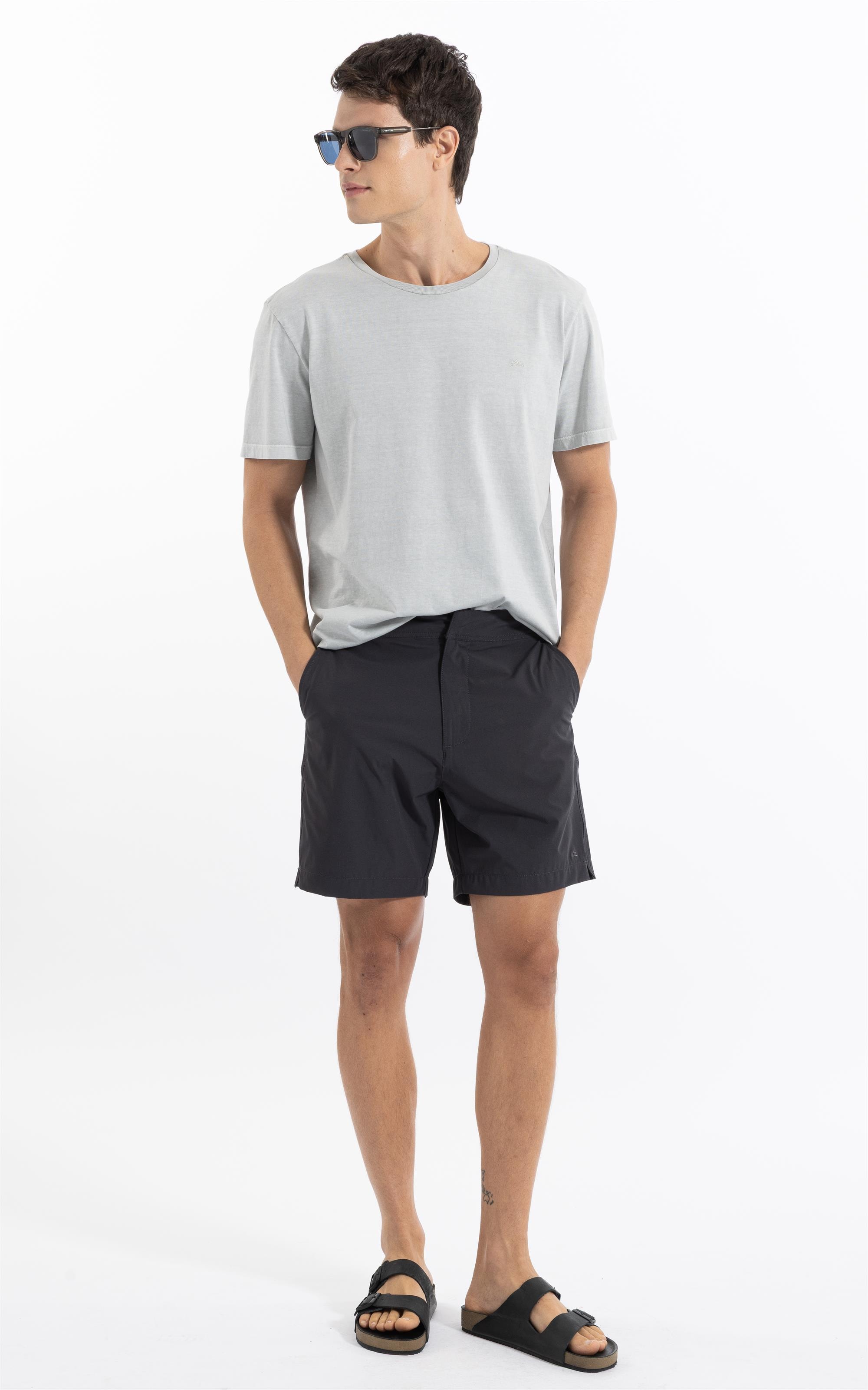 T-Shirt Washed Prata                                   