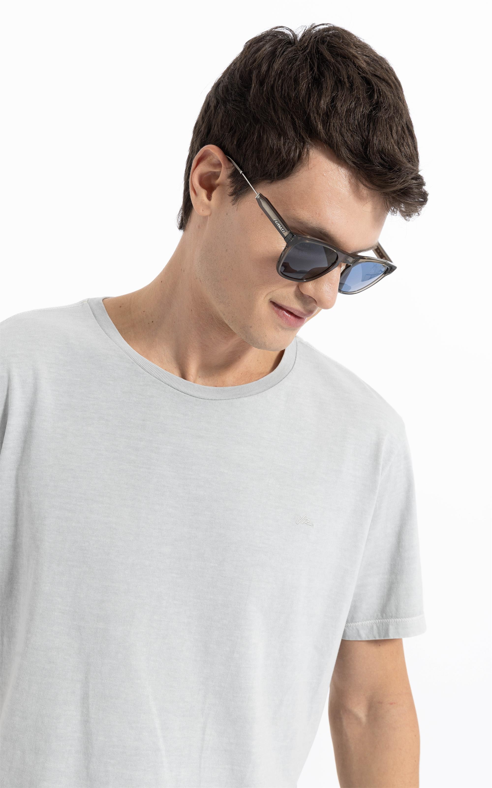 T-Shirt Washed Prata                                   