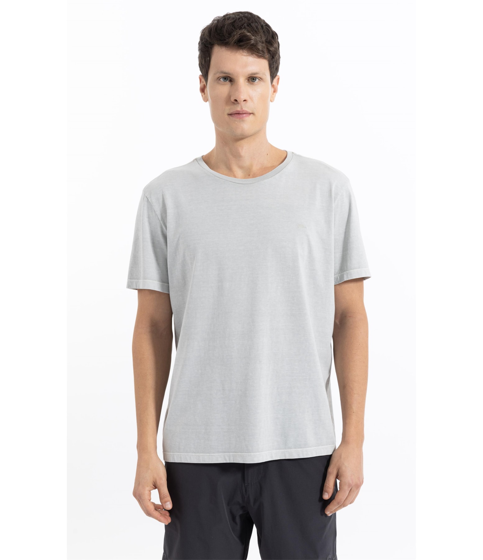 T-Shirt Washed Prata                                   