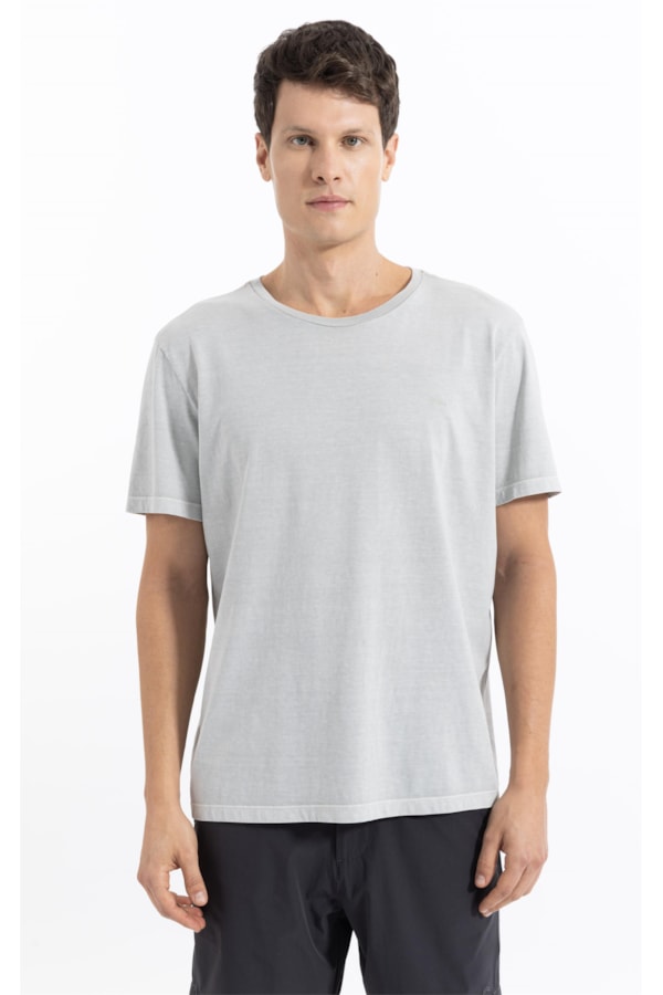 T-Shirt Washed Prata                                   
