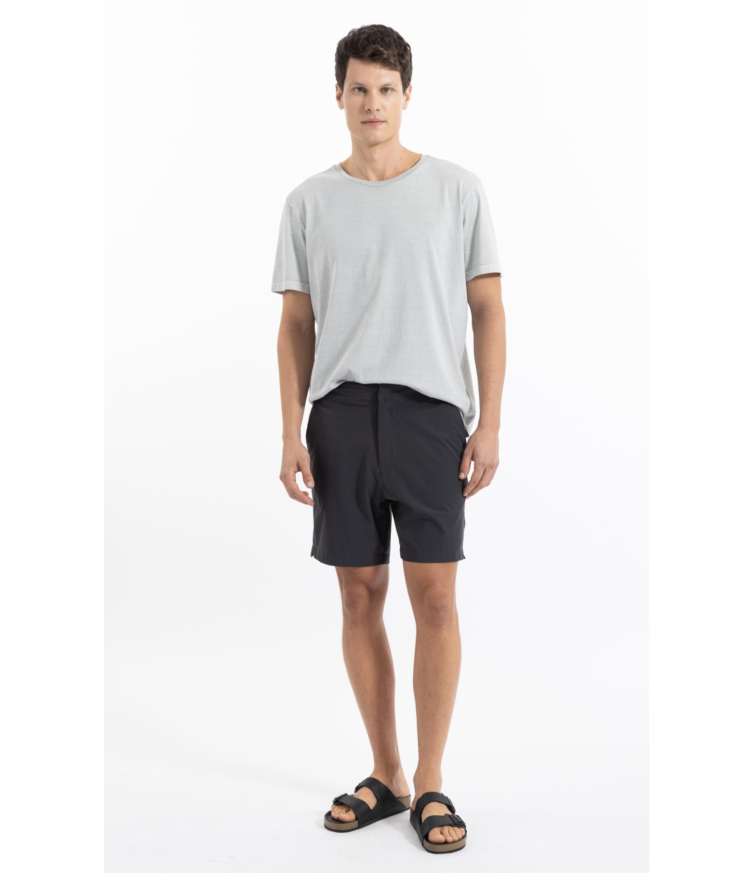 T-Shirt Washed Prata                                   