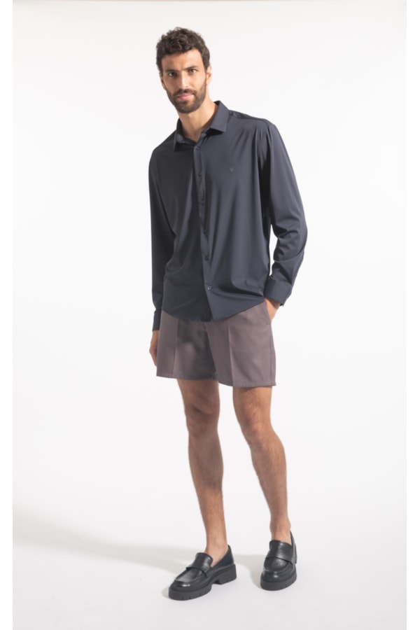 Tech Jersey Slim Shangai Fusioned Dark Navy
