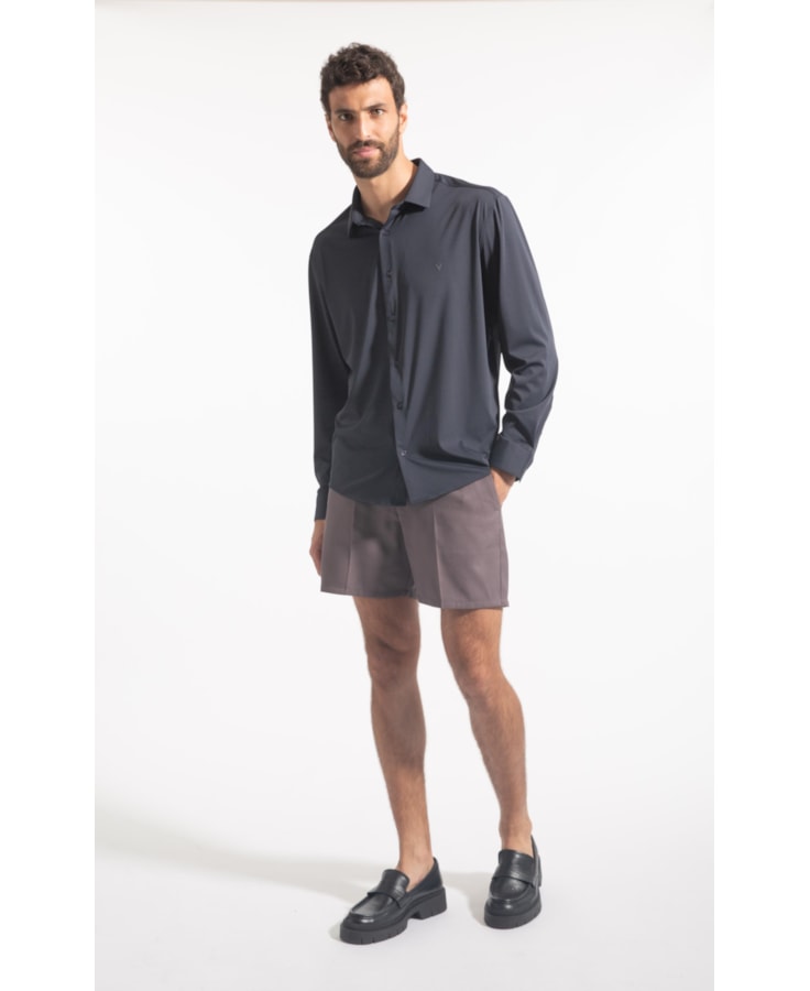 Tech Jersey Slim Shangai Fusioned Dark Navy
