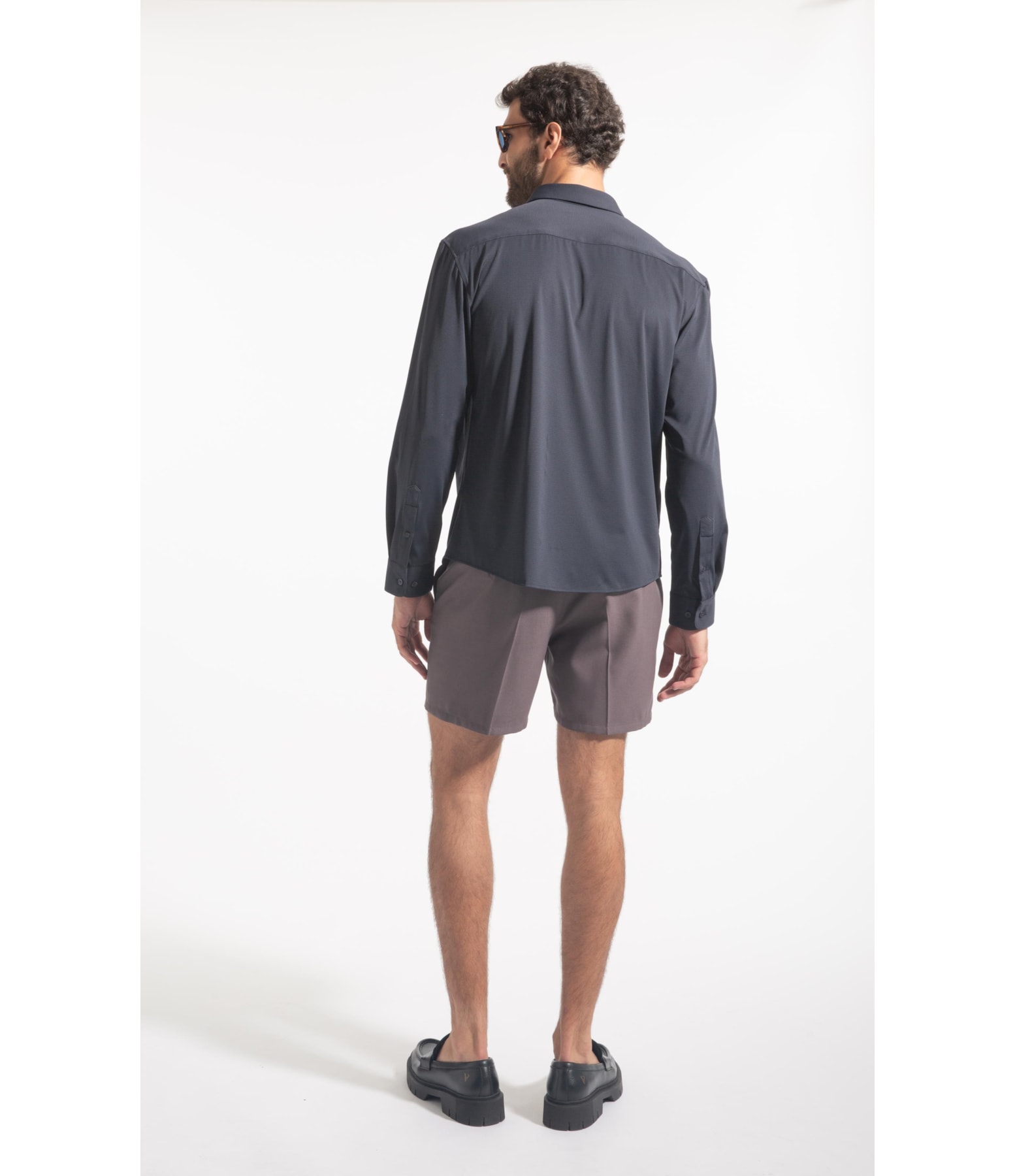 Tech Jersey Slim Shangai Fusioned Dark Navy