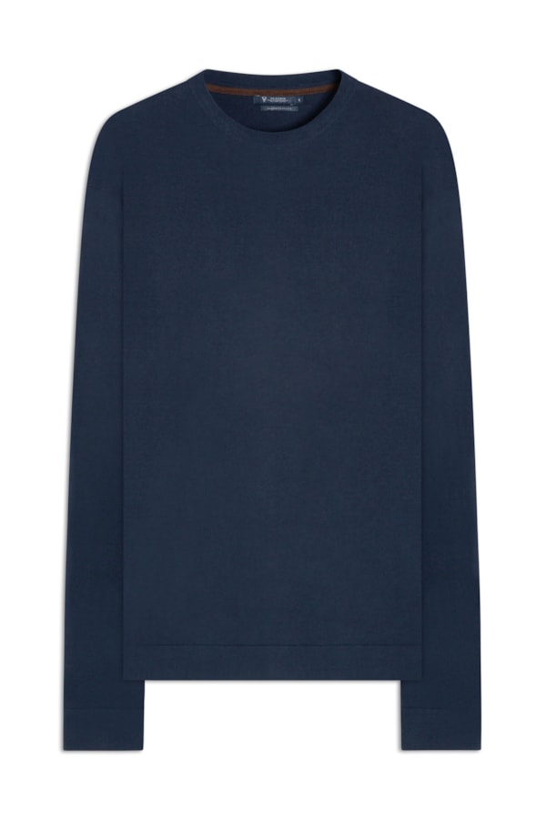 Tricot Alg Det Cot Camuflado Azul Marinho