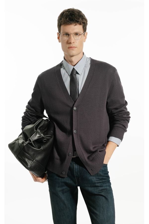 Tricot Cardigan Serido Grafite
