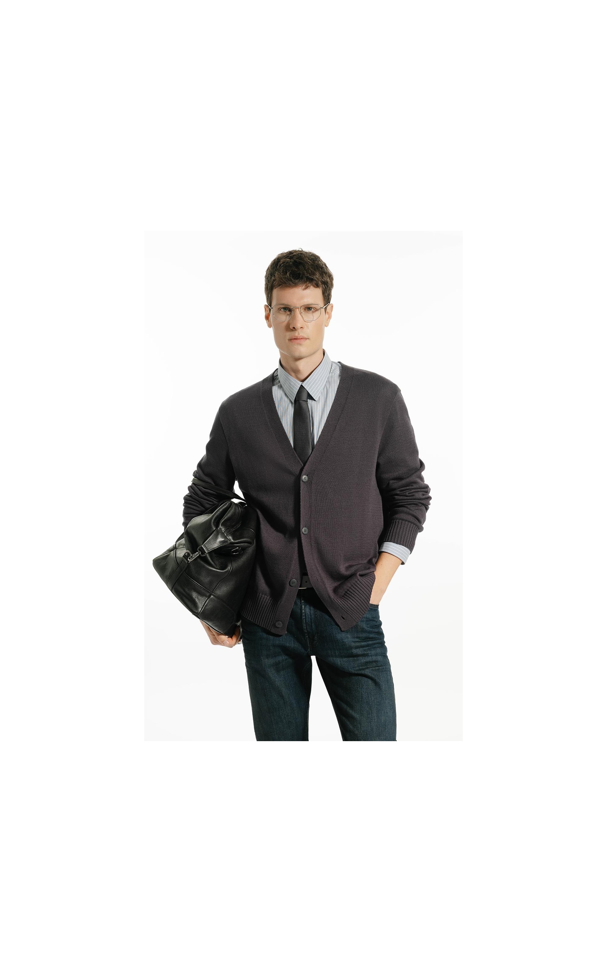 Tricot Cardigan Serido Grafite