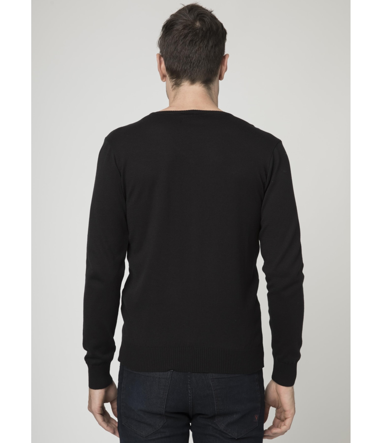 Tricot Careca Manga Raglan Preto