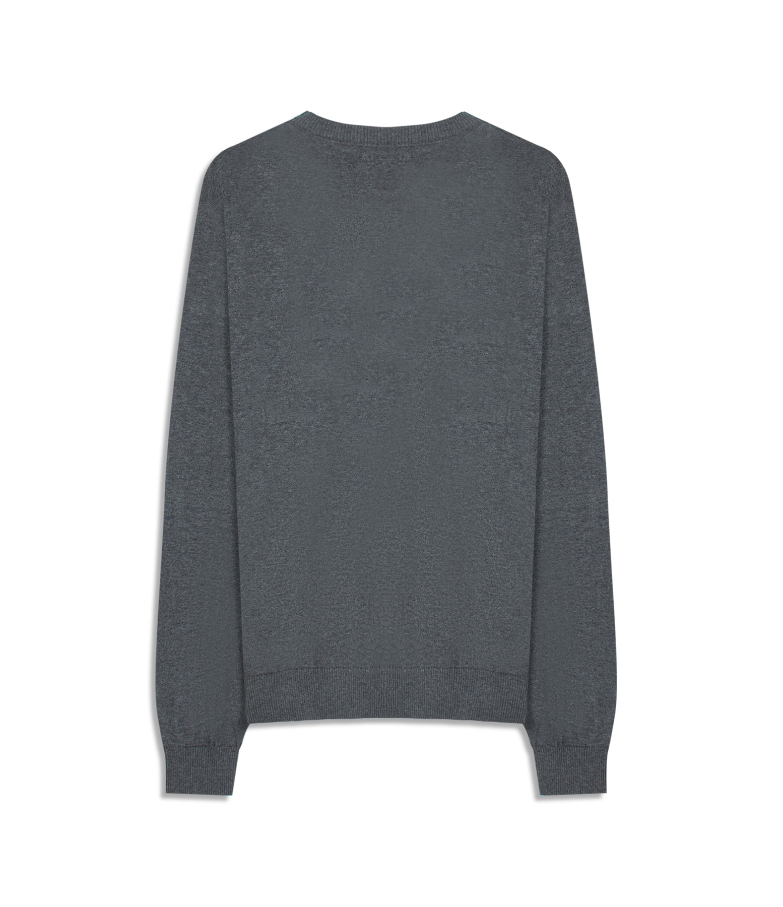 Tricot Cashmere Gola Careca Chumbo Mescla