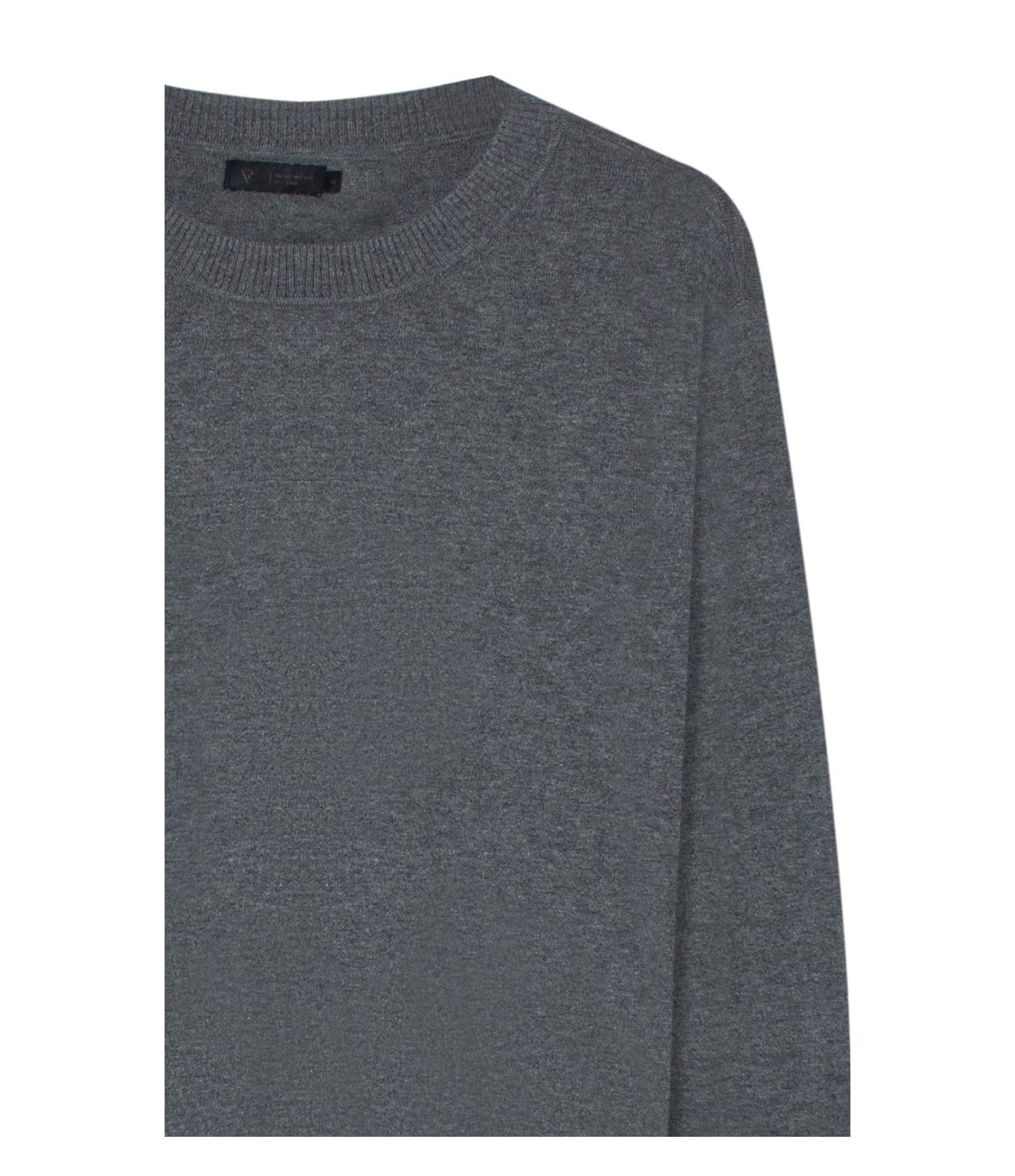 Tricot Cashmere Gola Careca Chumbo Mescla