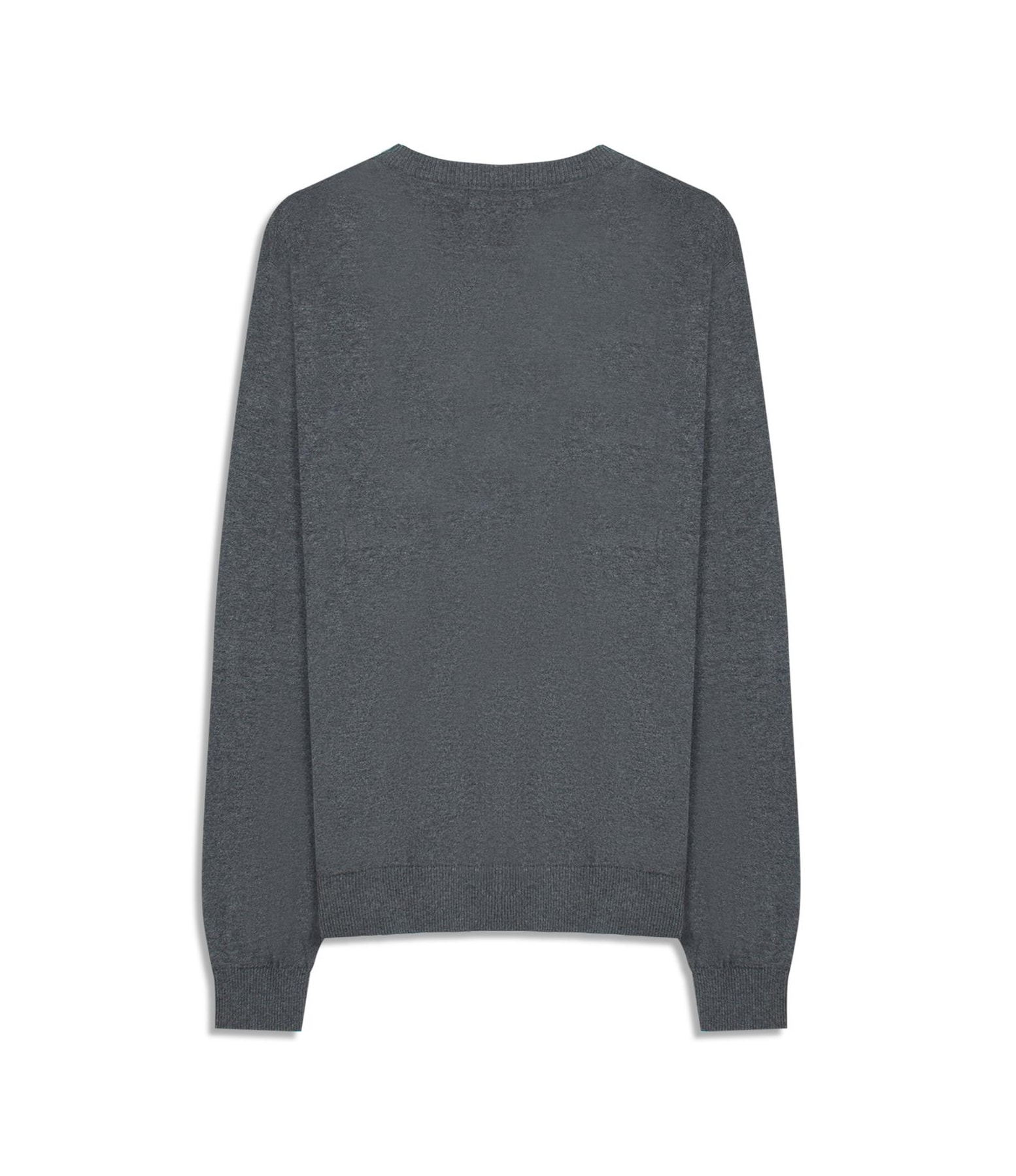 Tricot Cashmere Gola Careca Chumbo Mescla