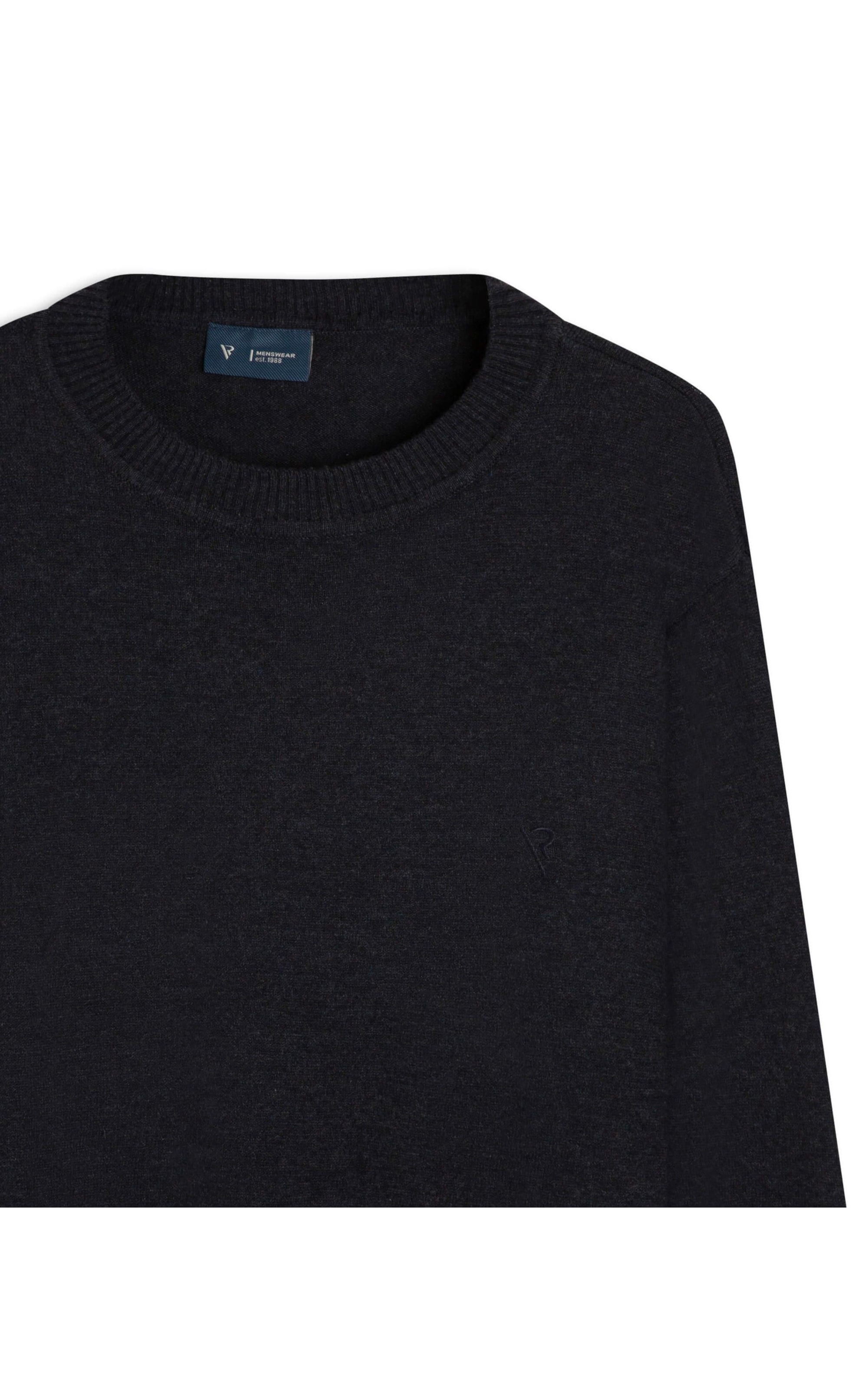 Tricot Cashmere Gola Careca Dark Navy