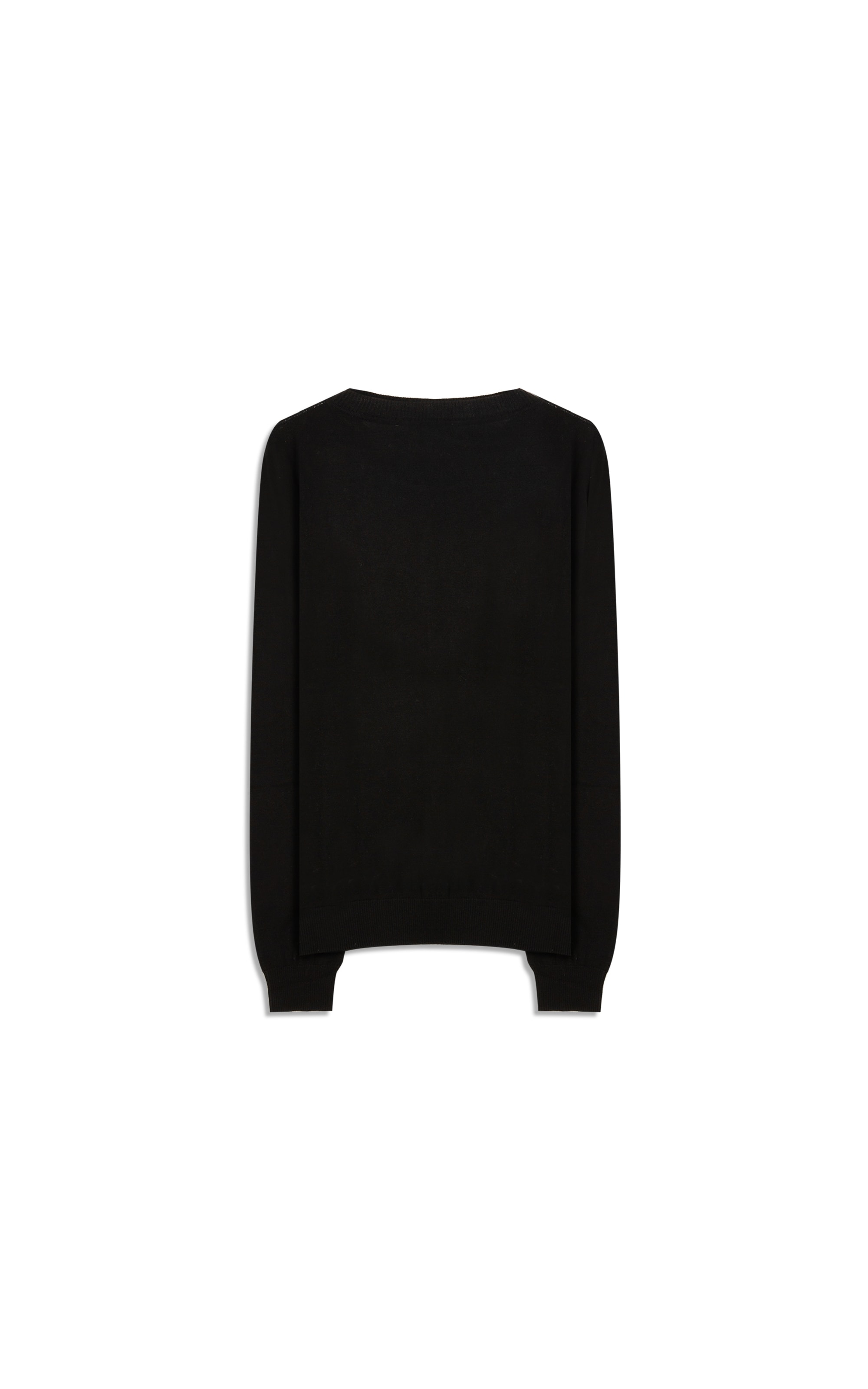 Tricot Cashmere Gola Careca Preto