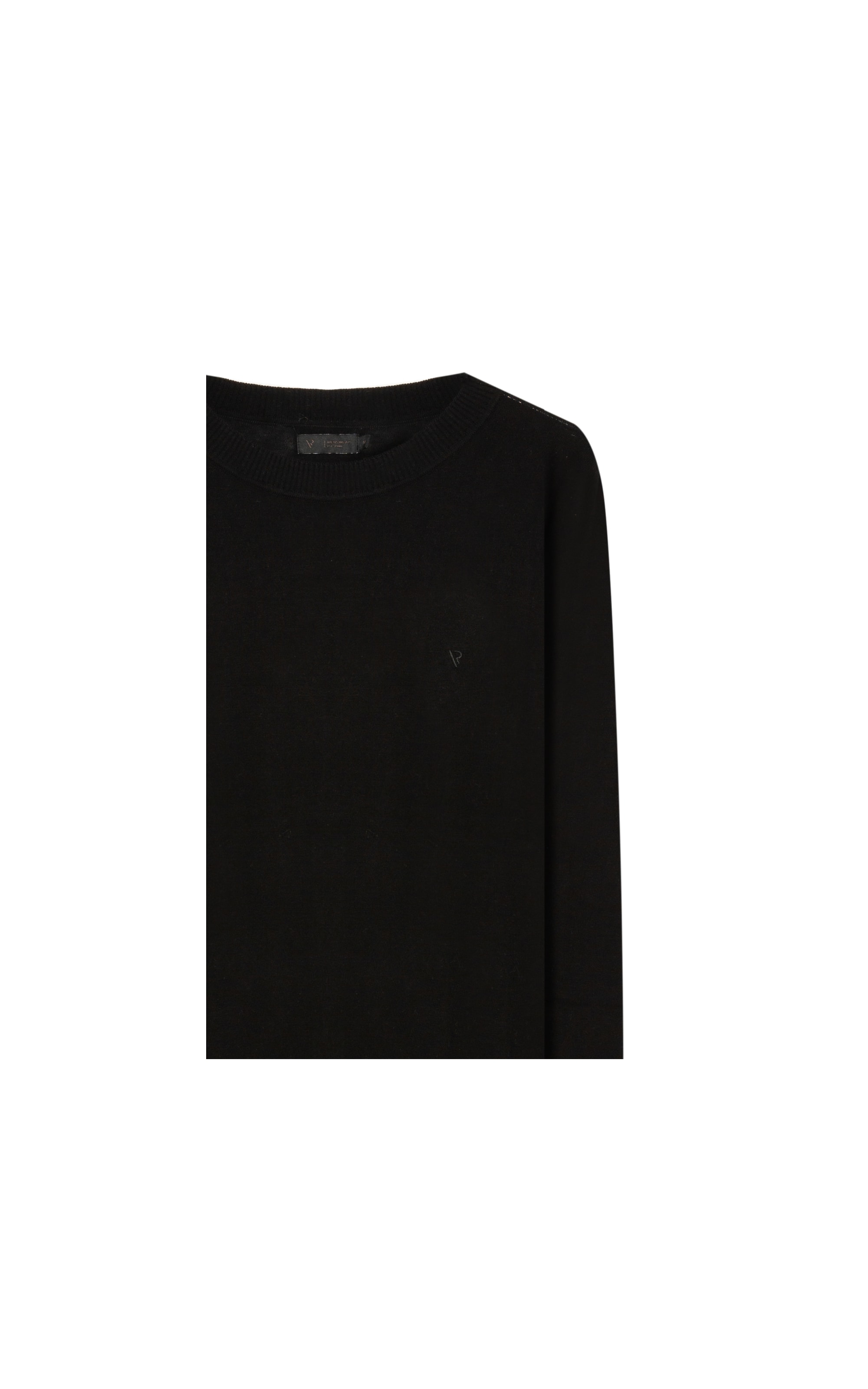 Tricot Cashmere Gola Careca Preto