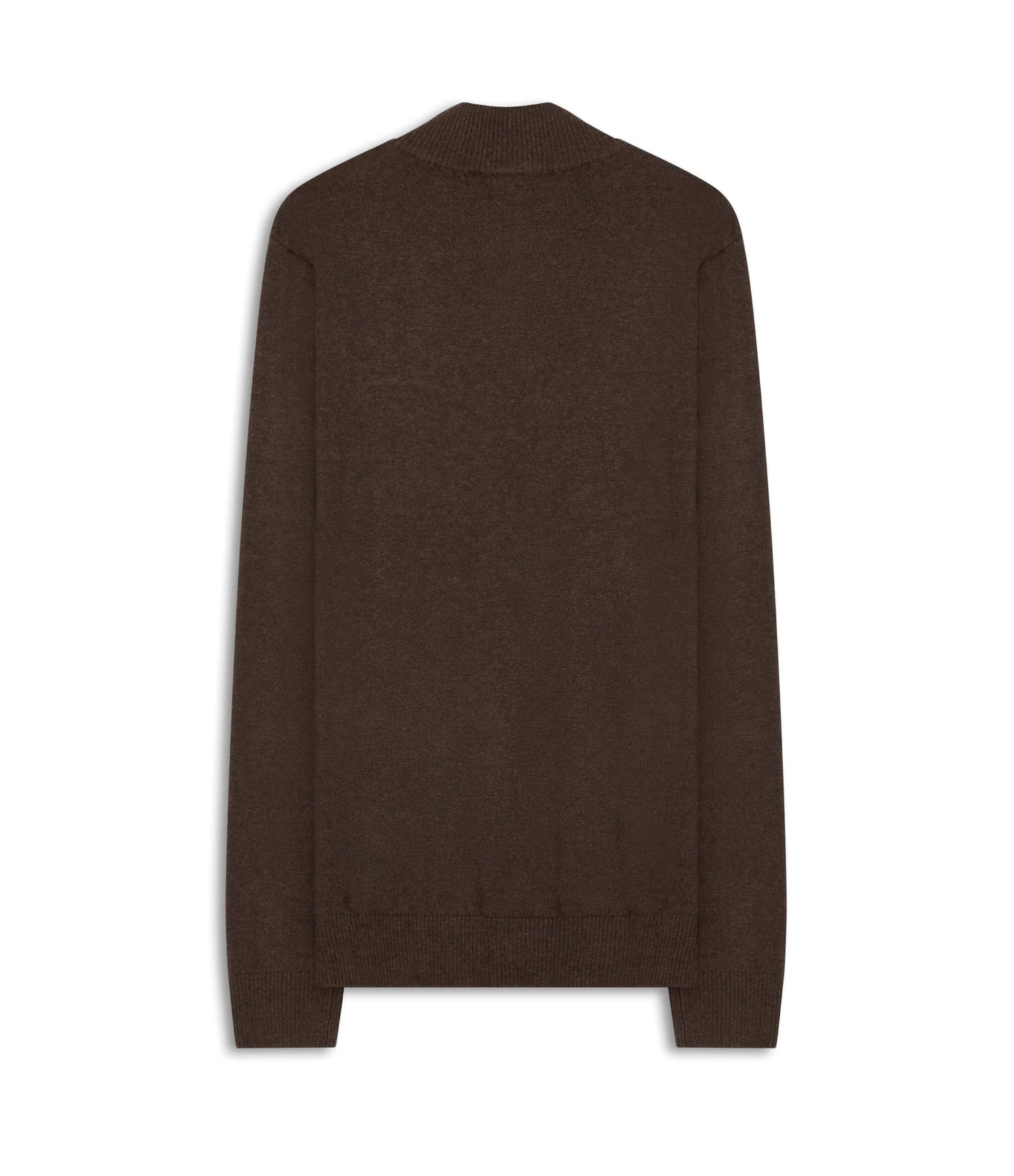 Tricot Cashmere Gola Com Ziper Tabaco