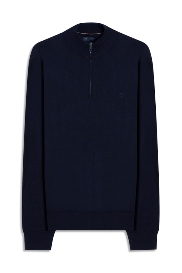 Tricot Cashmere Ziper Dark Navy