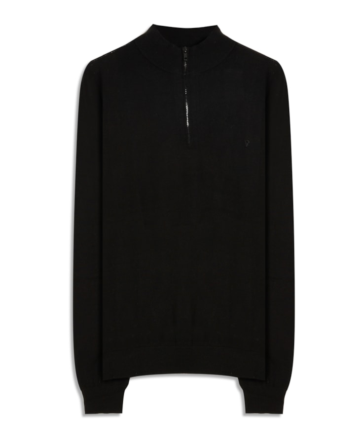 Tricot Cashmere Ziper Preto