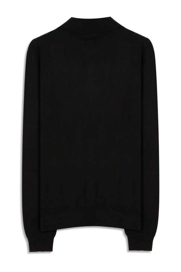 Tricot Cashmere Ziper Preto