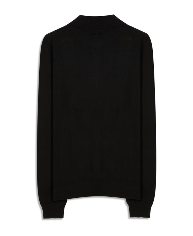 Tricot Cashmere Ziper Preto
