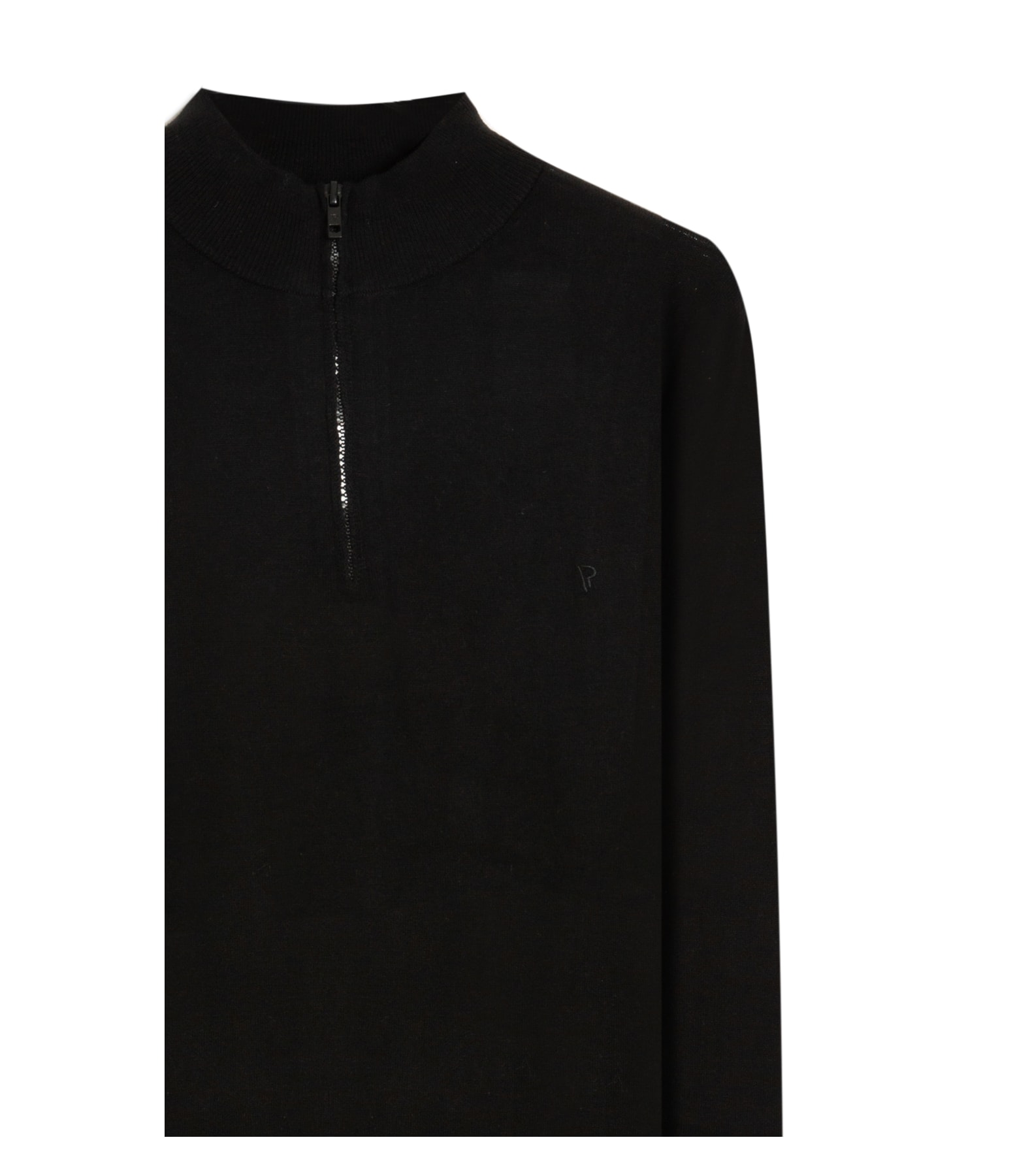 Tricot Cashmere Ziper Preto