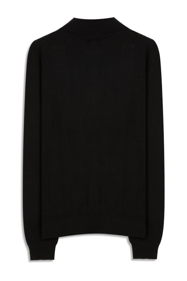 Tricot Cashmere Ziper Preto