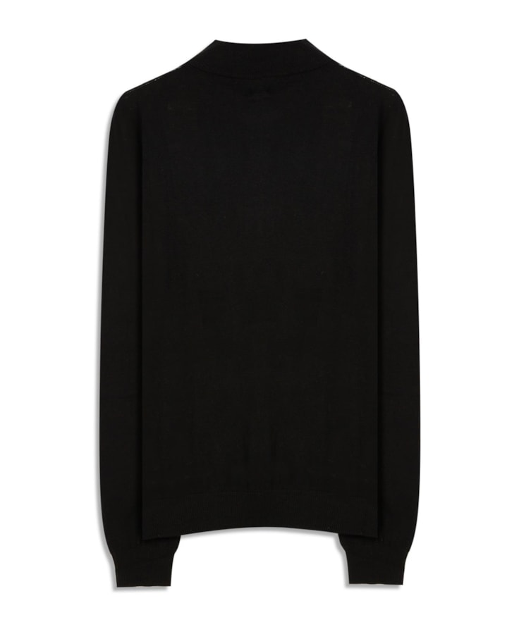 Tricot Cashmere Ziper Preto