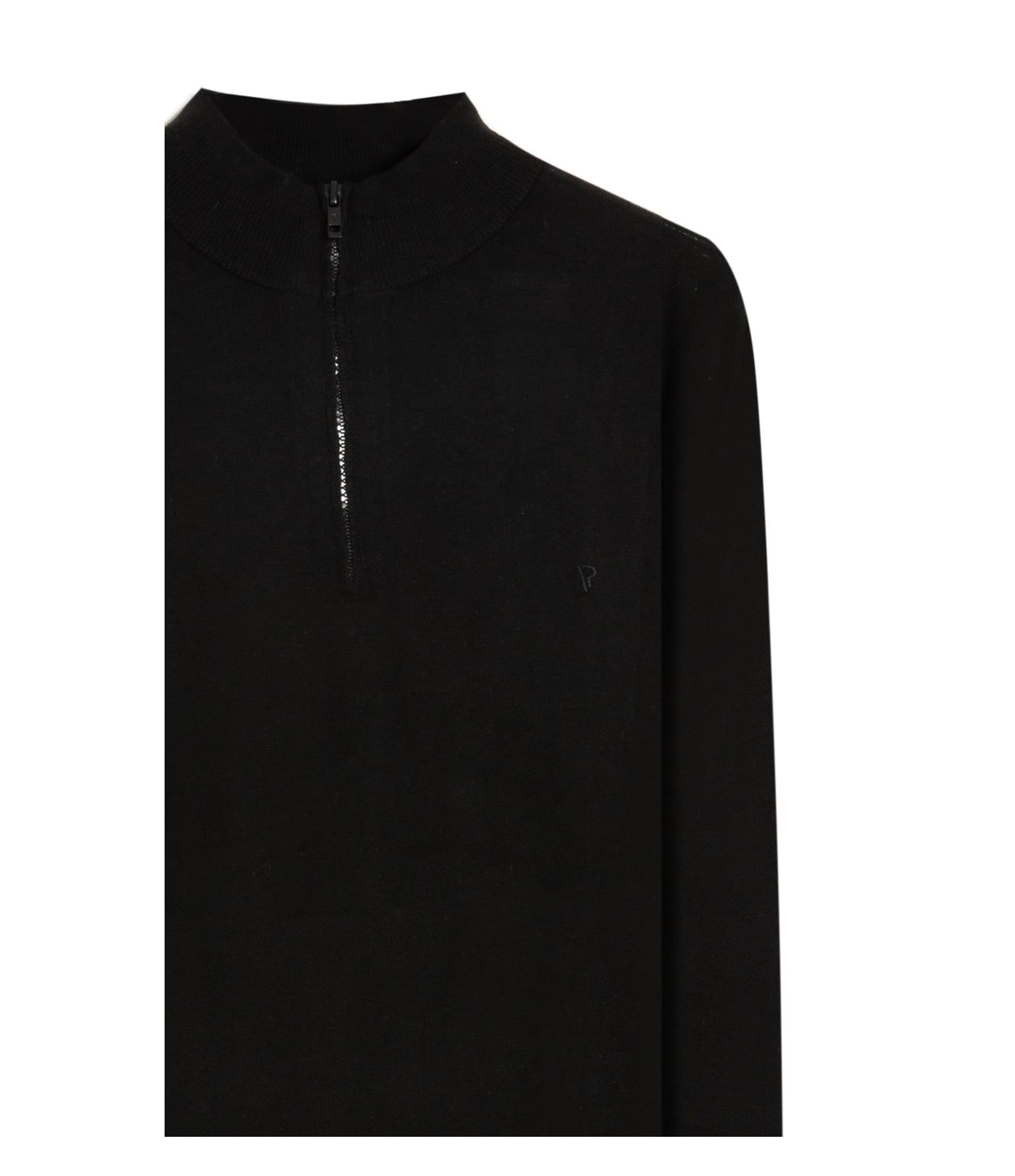 Tricot Cashmere Ziper Preto
