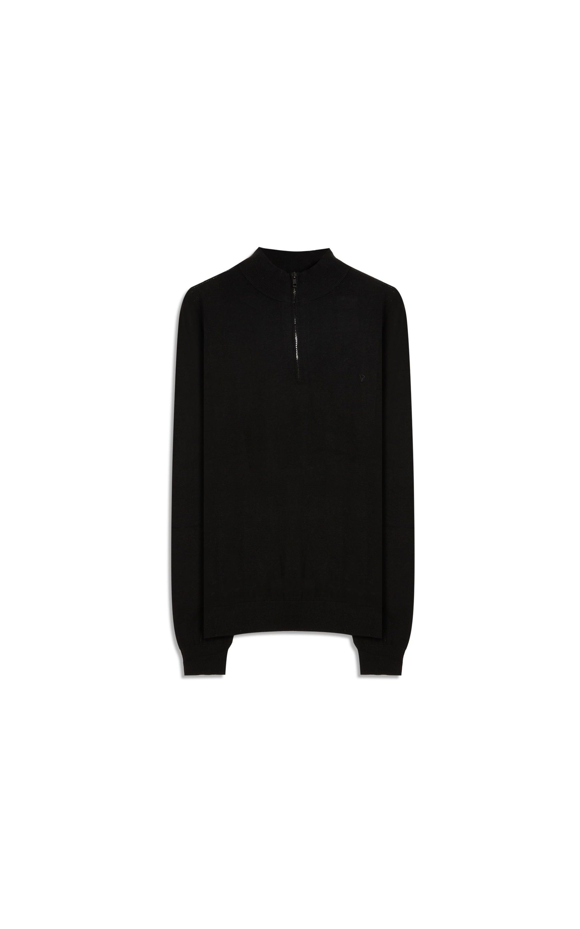 Tricot Cashmere Ziper Preto
