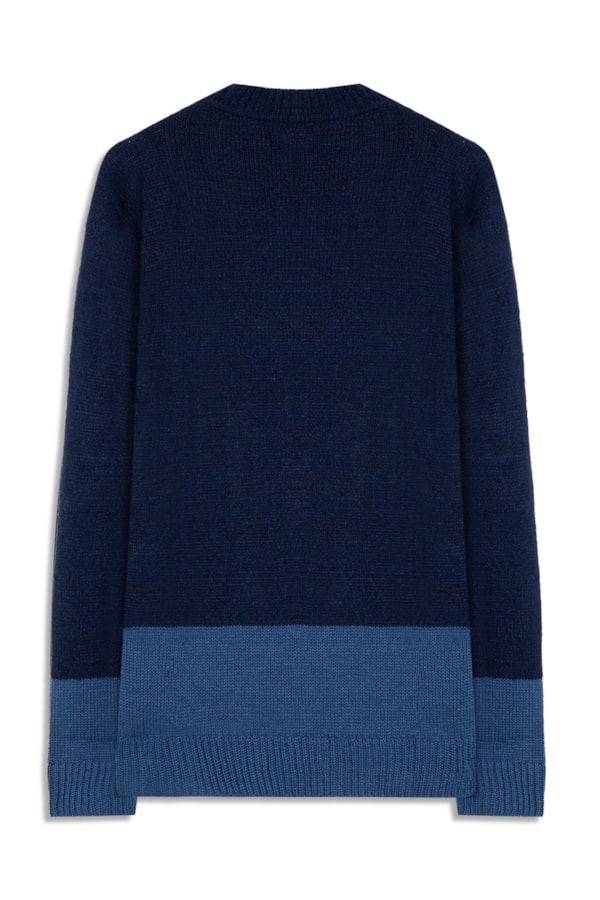 Tricot Color Block Marinho