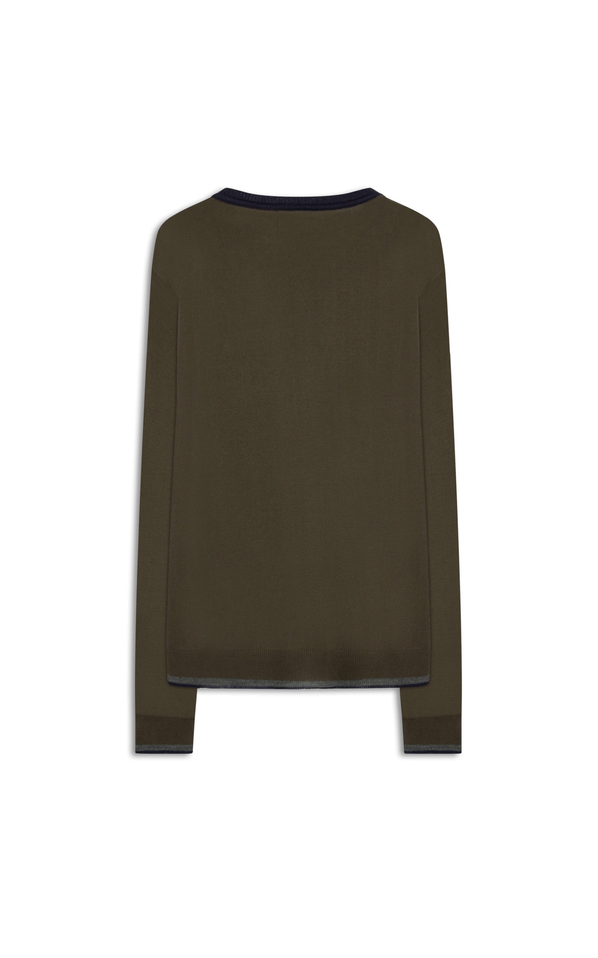 Tricot Color Block Two Tones Marrom