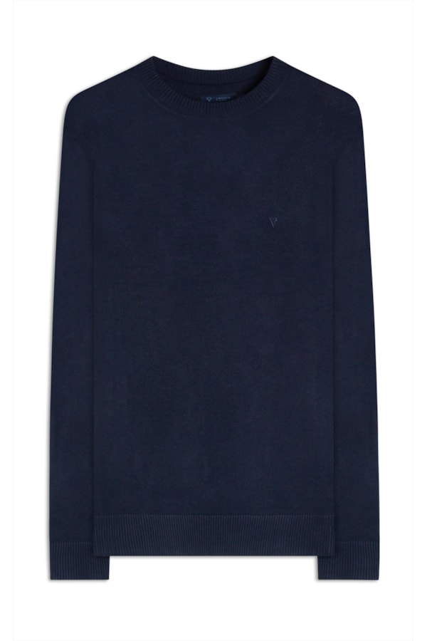 Tricot Gola Redonda Dark Navy