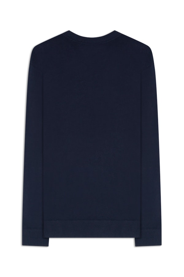 Tricot Gola Redonda Dark Navy