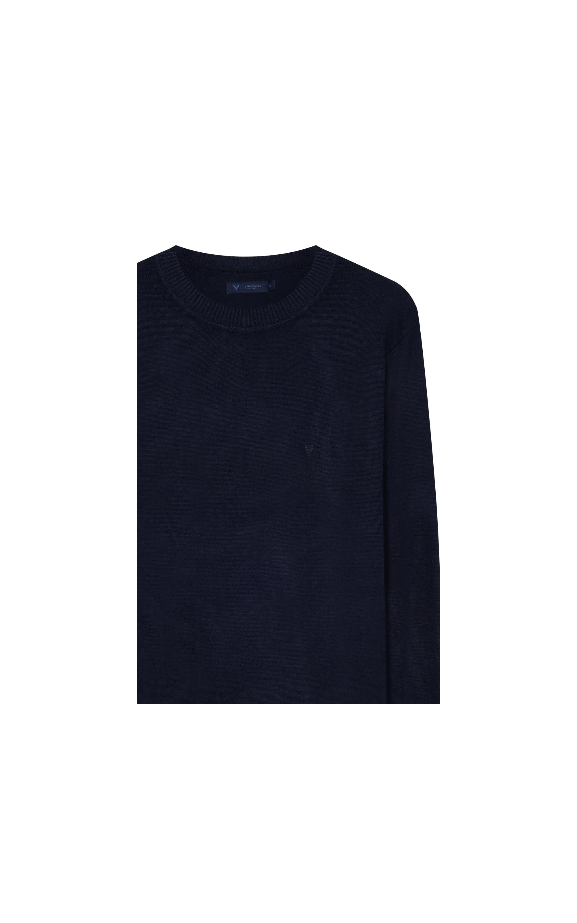 Tricot Gola Redonda Dark Navy