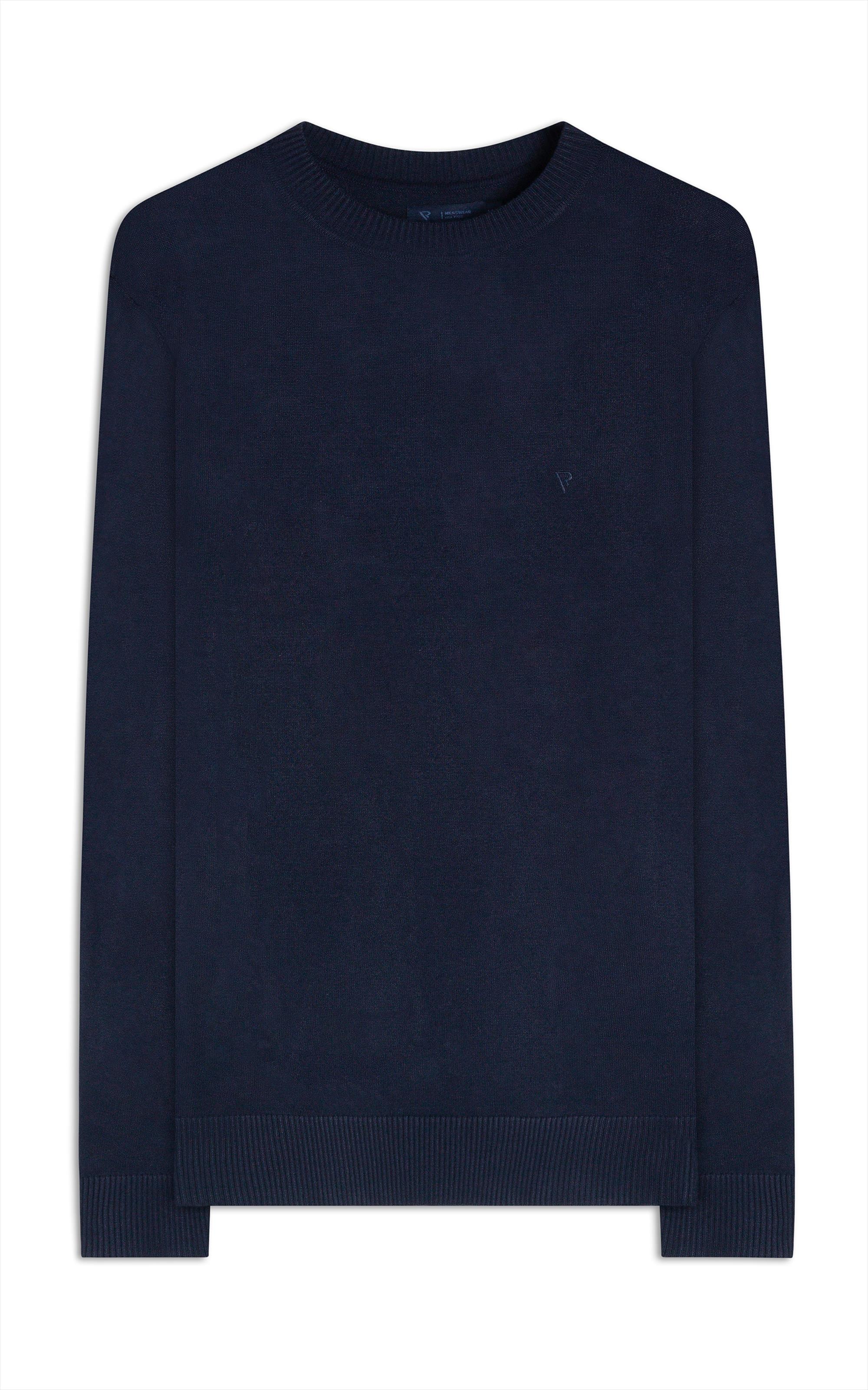 Tricot Gola Redonda Dark Navy