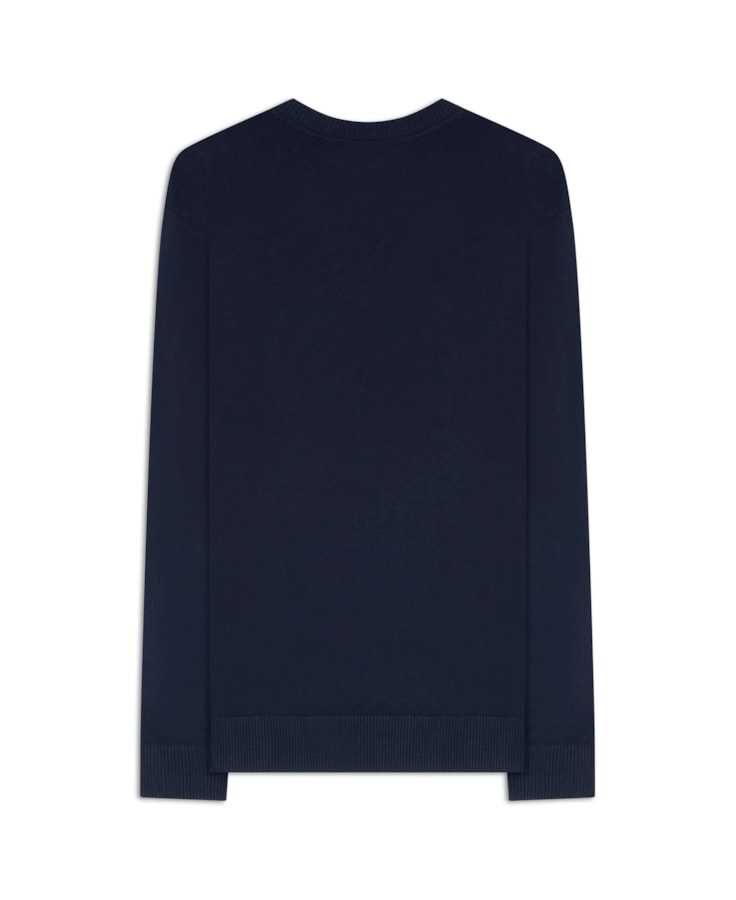 Tricot Gola Redonda Dark Navy