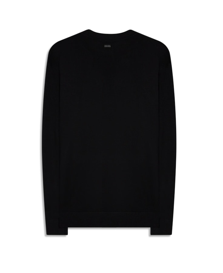 Tricot Gola Redonda Preto