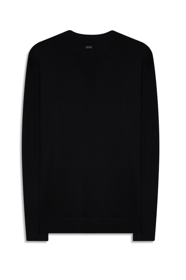 Tricot Gola Redonda Preto
