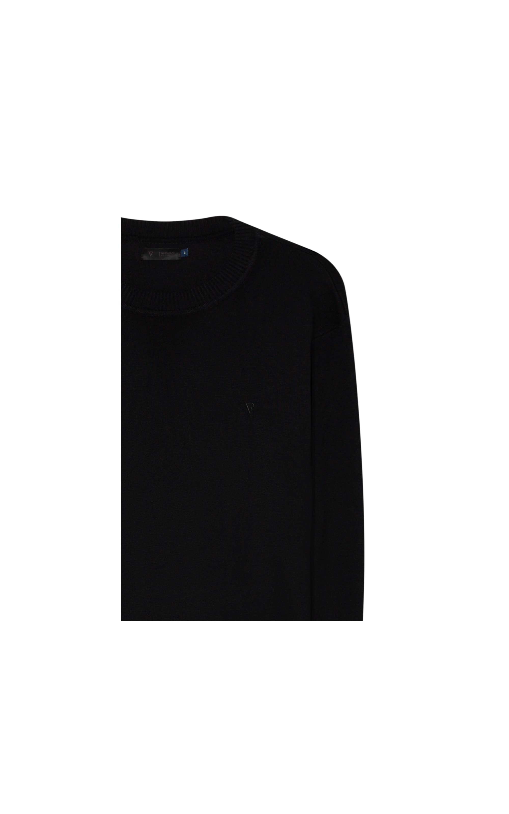 Tricot Gola Redonda Preto